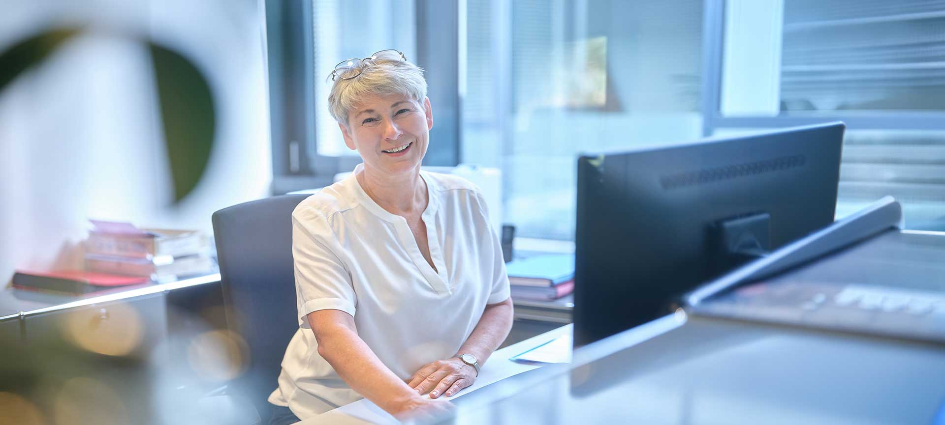 Ansprechpartnerin am Empfang